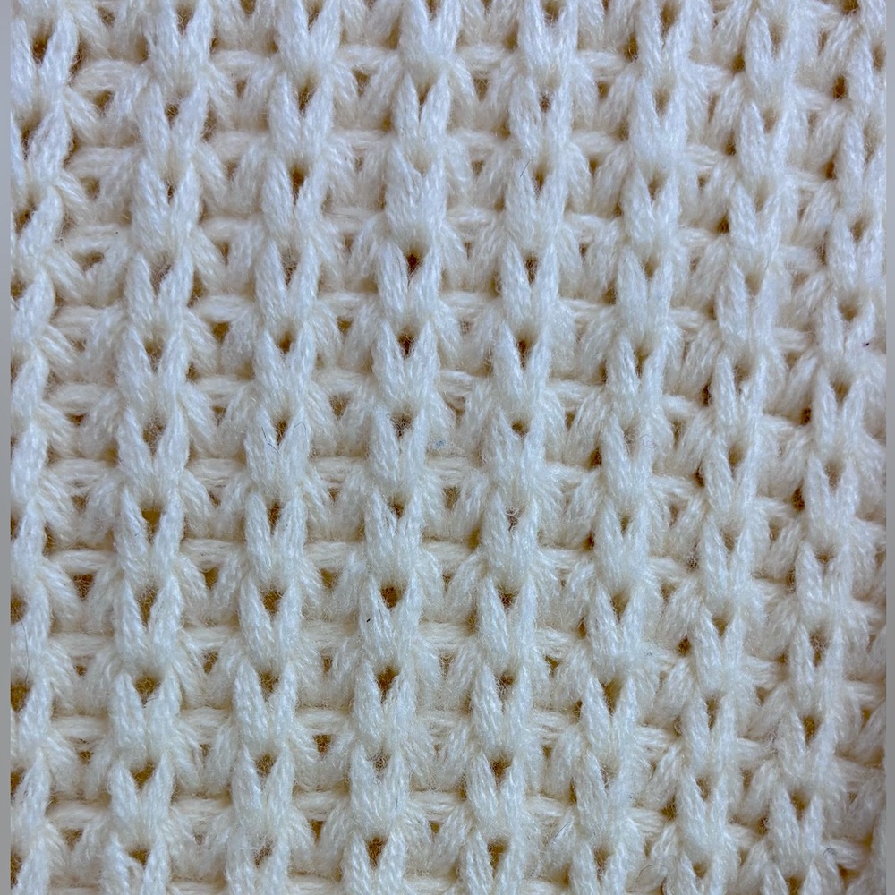 SAGE THE LABEL Fringed Cable-Knit Turtleneck Sweater in Ivory/Cream - Picture 16 of 16